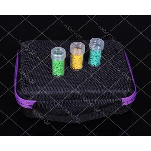 ARMYQZ DIY 5d Diamond painting accessories Tools Organizer jewelry 30 bottles Storage Box Gift Diamond embroidery Purple Bag