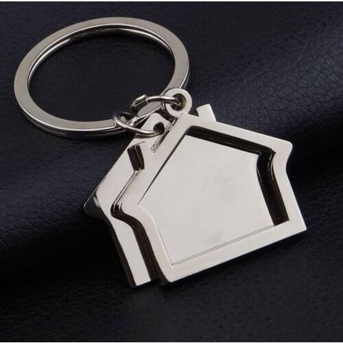 FREE SHIPPING BY DHL 100pcs/lot 2017 Zinc Alloy House Shaped Keychains Novelty Keyrings Gifts for Promotion
