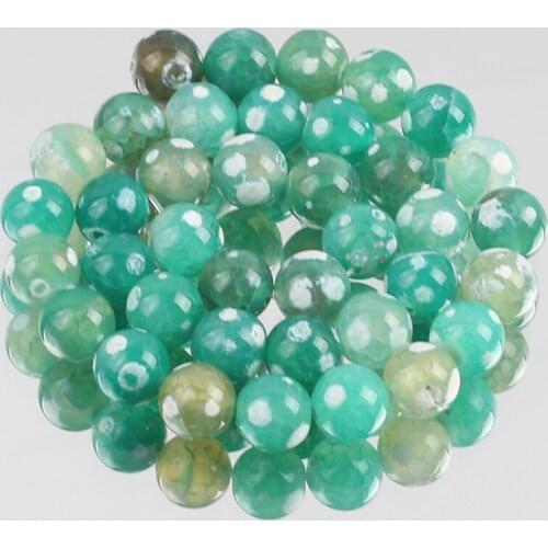 Natural Stone Green Agates Onyx Round Loose Spacer Beads For Jewelry Making 6/8/10MM Diy Necklace Bracelet 15"Inch