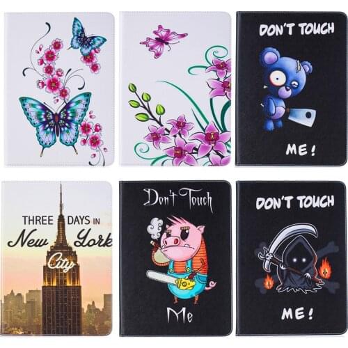 Don't touch me Pattern PU Leather Case With Card Slots For Apple iPad Air 2 Case Folio Stand Protector Skin For iPad 6 Cover