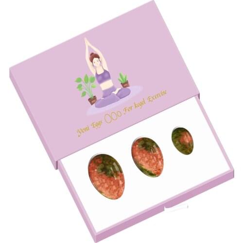 Drop Shipping Undrilled Yoni Egg Unakite Jade Eggs Women Kegel Exercise Massager Vaginal Muscles Tightening Massager Ball