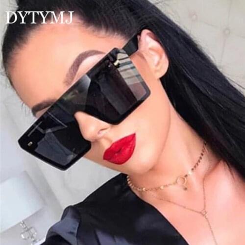 DYTYMJ 2020 Oversized Women Sunglasses Retro Eyeglasses Women/Men Square Sun Glasses Women Vintage Brand Lentes De Sol Mujer