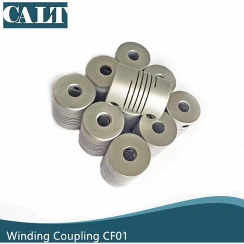 Free Shipping Aluminium Alloy Flexible Winding Coupling Rotary Encoder Shaft Coupler Setup D19 L25 Bore 3 4 6 8 10 mm 10PCS