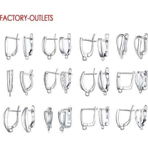 Multiple Style Genuine Earring Components For DIY 925 Sterling Silver Earring Findings High Quality Fashion Package Selling