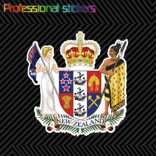 New Zealander Coat of Arms Sticker Decal Vinyl New Zealand Kiwi Flag NZK NZ Stickers for Cars, Bicycles, Laptops, Motos