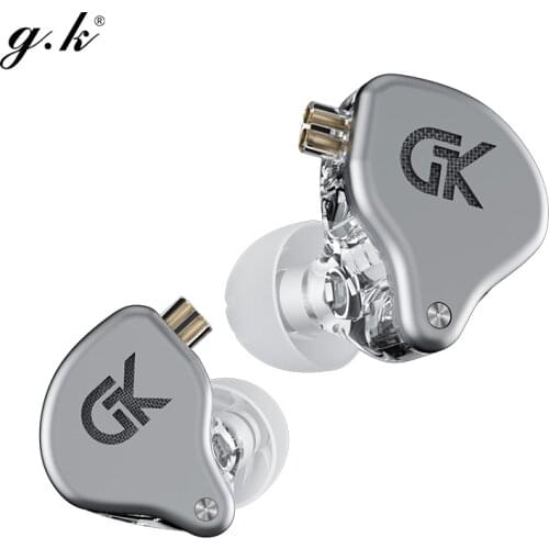 GK GS10 In-Ear Headphones Bass HIFI Monitor Sport Wired Earphones Balanced Armature Headse New Arrival For KZ CCA