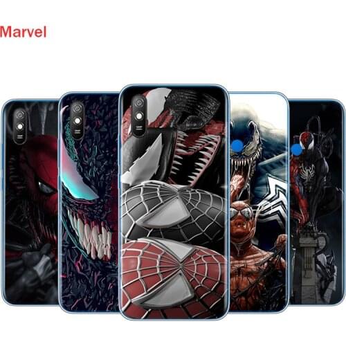 Silicone Cover Spiderman And Venom For Xiaomi Redmi 9T 9 9C 9A 9AT 9i 8 8A 7 6 Pro 7A 6A 5 5A 4X Plus Phone Case