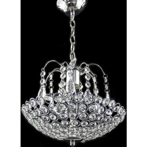 Modern Iron crystal European style Chandeliers E27 plated luster Chandelier LED 220V Lighting for living room kitchen bedroom