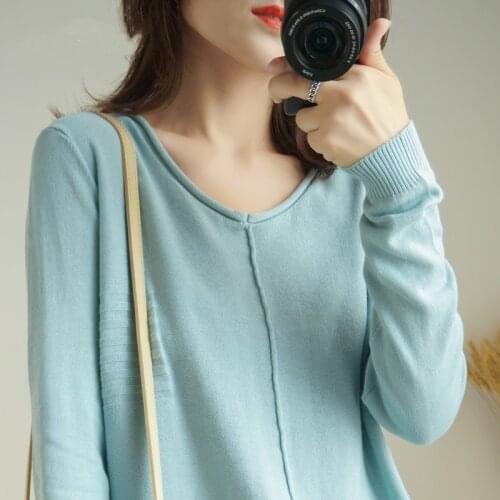 SZDYQH Women's V-Neck Pullovers