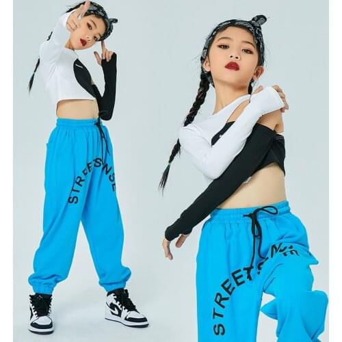 Street Dance Costumes ChildrenS Hip-Hop Jazz Dance Costumes For Girls Fashion Catwalks Jazz Performance Rave Clothes DQS6408
