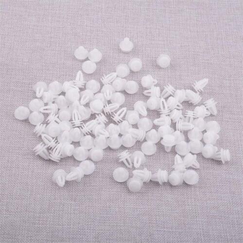 100Pcs Universal White Car Door Panel Trim Push Pin Rivet Clip Fastener Retainer Remover for 8.3mm Hole Diameter