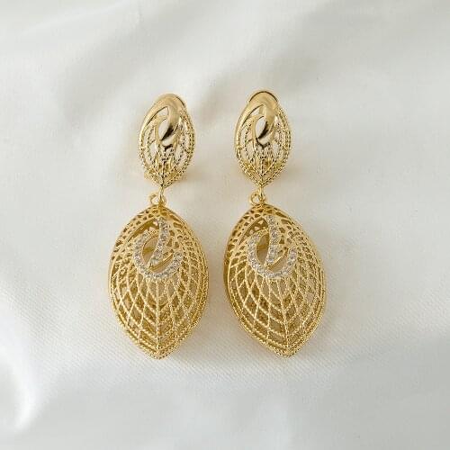 2021 New Arrival Exquisite Shining Inlaid Crystal Jewelry Fashion Style Earring For Women Wedding Gift