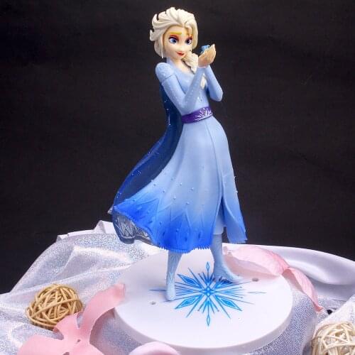 21cm Disney Frozen Elsa Princess PVC Figure Action Collectible Model Decorations Doll Toys