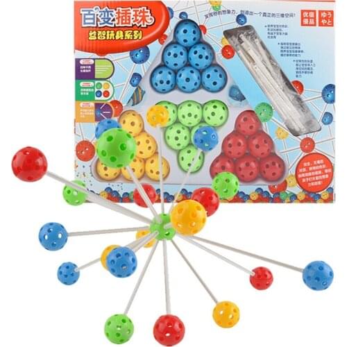24pcs building blocks Manufacturer Flexible Block Beads Block Ball Toy Puzzle Assembled Disassembly DIY Hot Toys for Children