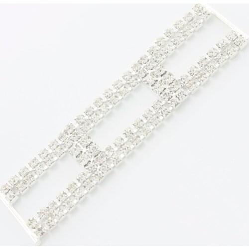 80mm 3 1/10" 2018 New Crystal Rhinestone Connectors Bikini Bra Chain For Swimming Wear Shoe Buckle Invitation 10pcs/lot