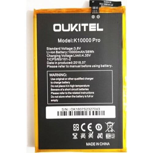 AZK 10PCS/LOT Large Capacity 10000mAh Battery Replacement For oukitel k10000 Pro / Mix Mobile Phone battery