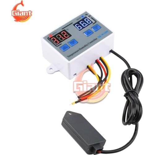 W1099 Intelligent Digital Temperature Humidity Controller 110-220V Thermostat Humidity Controller Heating Cooling Control