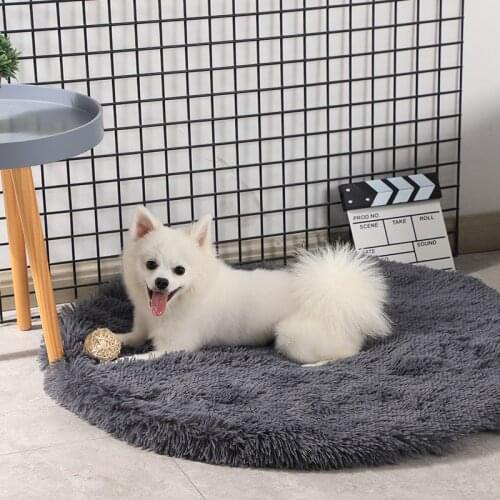 Long Plush Round Cat Beds House Soft Best Pet Dog Bed For Dogs Basket Pet Products Cushion Cat Bed Cat Mat Animals Sleeping Sofa