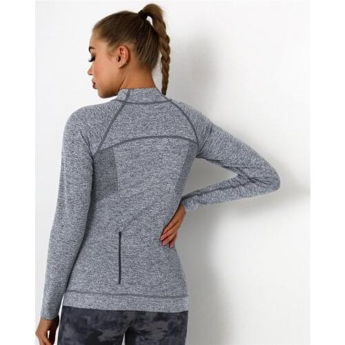 Girl Breathable Long Sleeve Cycling Jersey Bicycle Bike Clothing Ride Shirts Women Yoga T-Shirts Sexy Running Top With Zipper