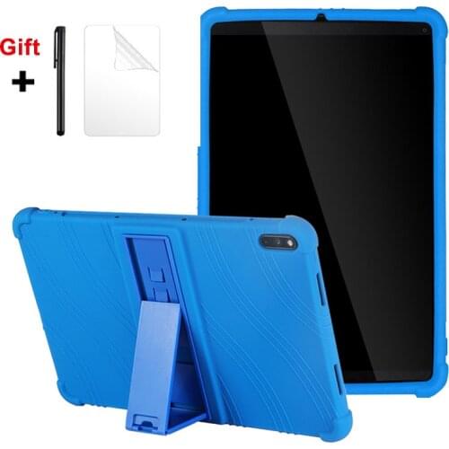 For Huawei MatePad T10S 10.8 10.4 T8 2020 T5 T3 M5 lite 8 10 Case Kids Friendly Kickstand Soft Silicone Tablet Cover +Film