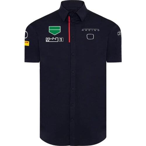 F1 Racing Suit, Fan Team Uniform, Summer Short-sleeved Personality Short-sleeved Shirt, Formula One Team Work Clothing