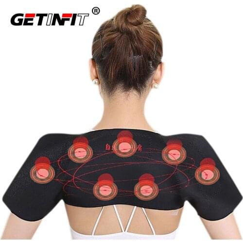 Getinfit Tourmaline Self-heating Unisex Heat Therapy Pad Shoulder Protector Pain Relief Health Care Heating Belt Support Muscle