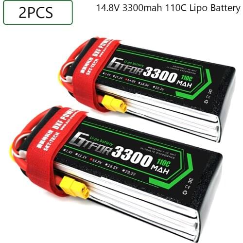 GTFDR 3300mAh 14.8V 110C-220C Lipo battery 4S XT60/DEANS/XT90/EC5 For AKKU Drone FPV Truck four axi Helicopter RC Car Airplane