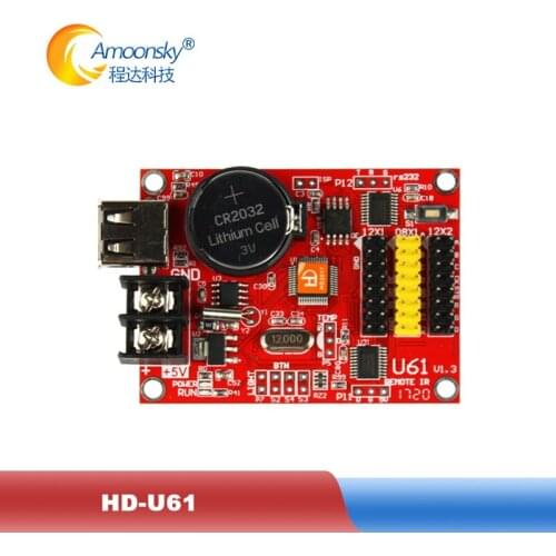 Huidu HD-U61 led control card for outdoor single color led module support U-disk play