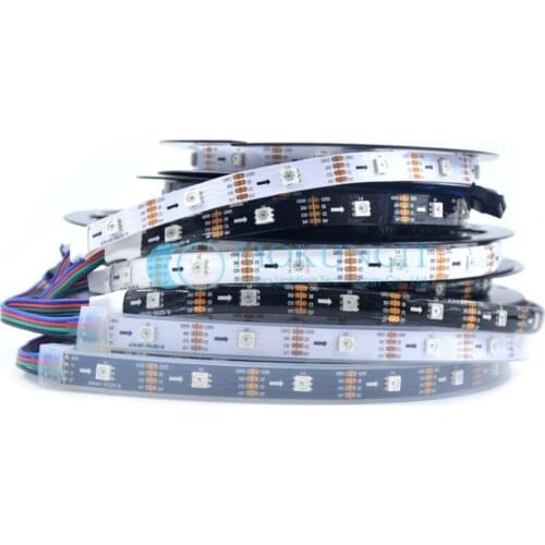 Mokungit 20M 4X5M SK9822 30 LED 5050 RGB Individually Addressable Pixel Strip IP20 Non Waterproof IP65 IP67 White/Black PCB 5V