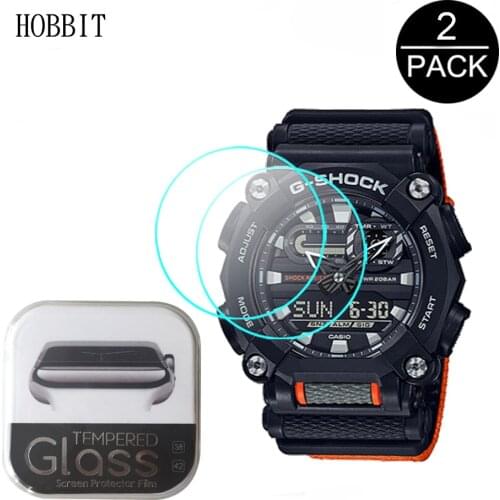 2Pcs 9H Tempered Glass Screen Protector For Casio G-SHOCK GA900 GA-900A GA-900C GA-900E SmartWatch Anti-Scratch Protective Glass