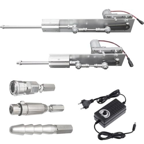 Telescopic Linear Actuator Kit With 3XLR Connector Vac-U-Lock Connector End Connector Reciprocating Linear Motor DC 12V 24V