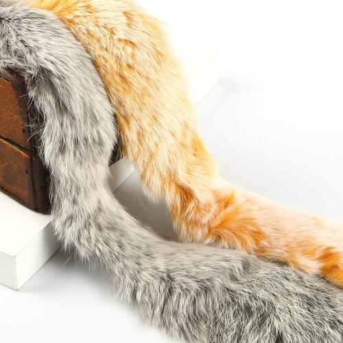 1 Yard Artificial Rabbit Fur Ribbon Tapes Furry Fluffy Trim Trimming Cord for DIY Jewelry Crafts Home Decor Sewing Costume