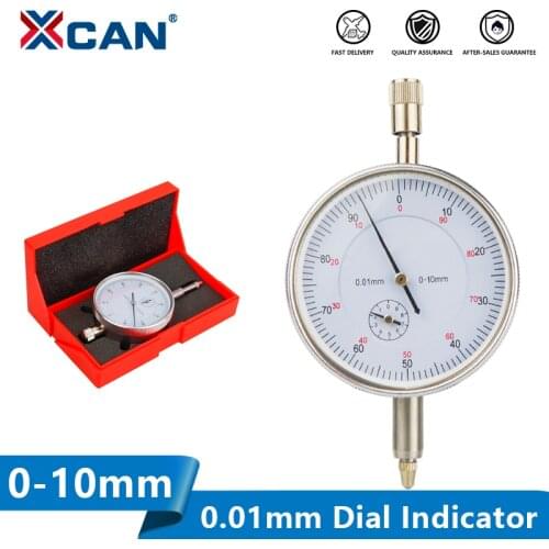 XCAN Dial Indicator Gauge Precision 0.01mm Dial Gauge 0-10mm Micrometer Test Gauge Measuring Tool