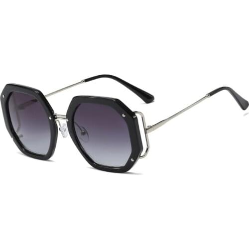 Fashion Diamond Sunglasses Trend All-Match UV400 Comfortable Big Frame Sunglasses