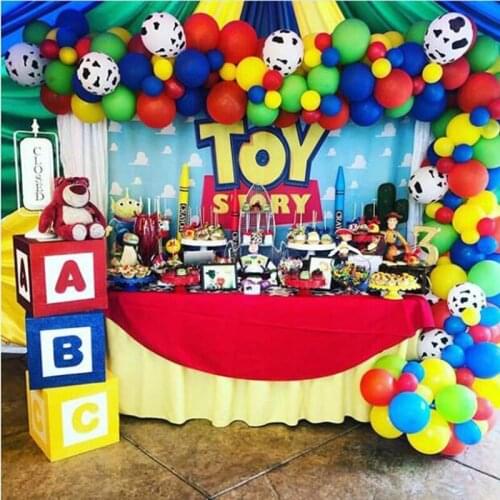 Balloon Garland Set Toy Story Party Theme Yellow Blue Red Birthday Decoration Latex Ball Arch Package Supplies