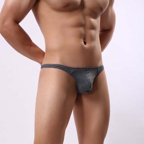 Underwear Men Low Rise Briefs Pouch G-String Knickers Breathable Bulge Thongs Sexy Underpants Solid soft Comfortable Cotton Male