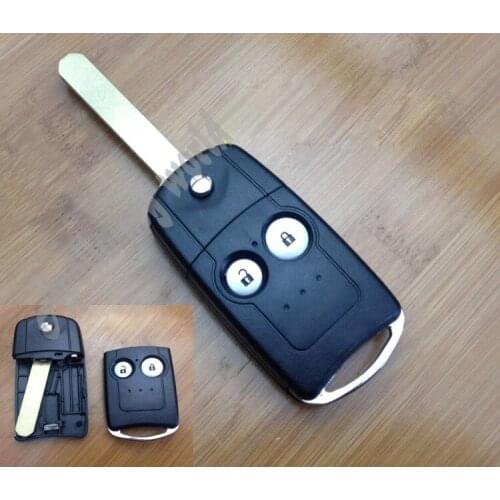 2 BUTTONS REPLACEMENT FLIP FOLDING REMOTE KEY SHELL CASE FOR HONDA CRV ODYSSEY FOB COVER+FREE SHIPPING