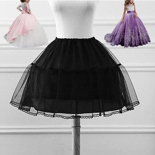 Petticoats for Kids Flower Girls Dresses Little Girls Crinoline 2 Hoop Skirt Petticoat Lolita Skirt Underskirt Vestido De Novia