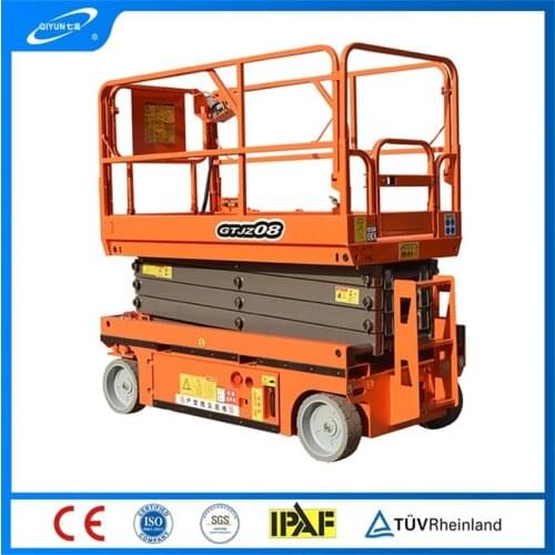 Qiyun Ce ISO Lifts 14m 230KG Hydraulic Self Propelled Scissor Lift Platform with ODM/OEM