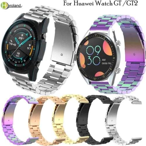 Stainless Steel 22mm WatchStrap For HUAWEI WATCH GT 2 46mm/42mm Quick Release Watchband For Huami Amazfit GTR 47mm Wristband