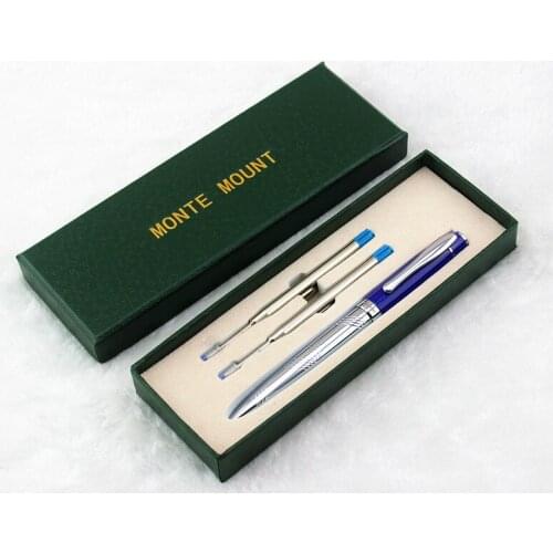 Luxury Pen school Office Stationery colors Business Office Blue ink Medium nib Ballpoint Pen New