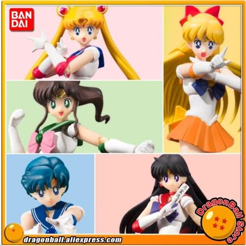 SALE0a Original BANDAI SPIRITS S.H.Figuarts / SHF Action Figure - Sailor Venus Mercury Jupiter -Animation Color Edition