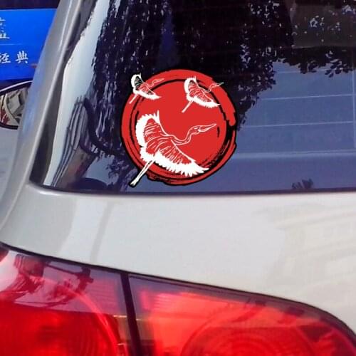 Reflective Decorate Car Accessories Fuel Tank Laptop Japanese Style Bird Motorcycl Decals Modification Stickers Vinyl 11cmx11cm