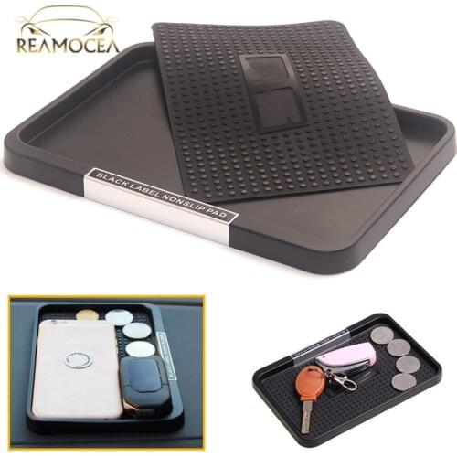 Reamocea Universal Car Dashboard Non Slip Grip Pad Phone Key Cards Coin Storage Box Anti Slip Mat Car Accessories