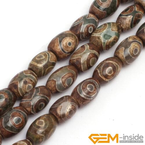 Vintage Rice Accessries DIY Jewelry Making Loose Beads Prayer Natural Tibetan Agates Dzi Beads For Handmade Bracelet Neckalce