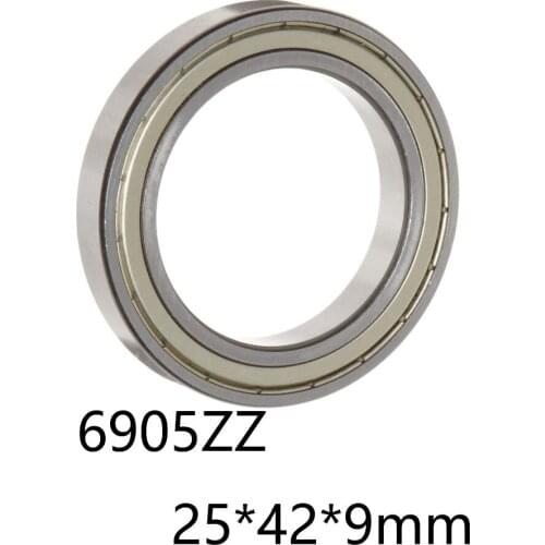 3pcs 6905ZZ High-quality Deep Groove Ball Rolling Thin-wall Bearings 6905-ZZ 61905ZZ 25*42*9mm 25*42*9 Bearing Steel Material