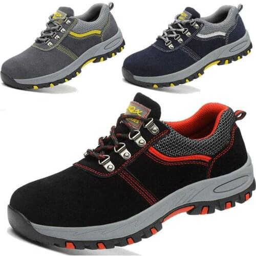 Safety Shoes Cap Steel Toe Safety Shoe Boots For Man Anti-smash Casual Work Shoes Men Size 12 Footwear Wear-resistant YXZ001