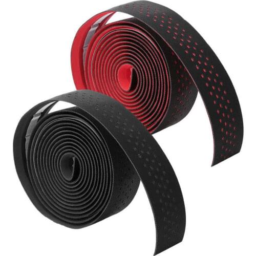 2Pcs/Set Bicycle Handlebar Tape PU Leather Anti-skid Breathable Road Bike Handlebar Tapes Mountain Bicycle Handle Bar Wrap