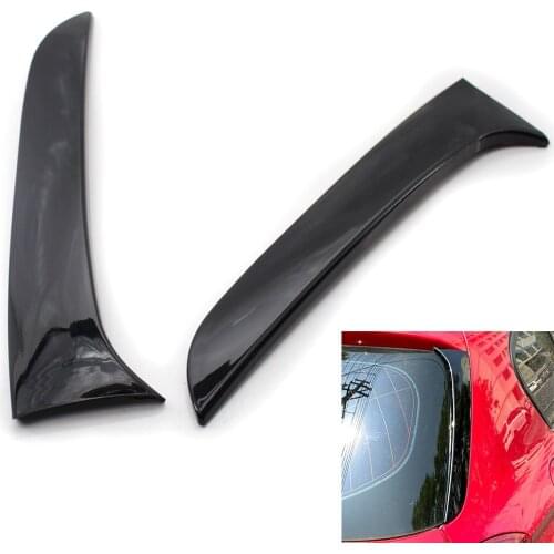 2X Rear Window Side Canard Spoiler Air Splitter Black For BMW 1 Series F20 F21