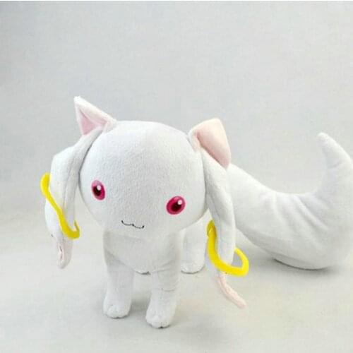23cm Anime Puella Magi Madoka Magica Incubator QB Qbay Kawaii Animal Cat Plush Peluche Soft Stuffed Toy Gift for Kids Children